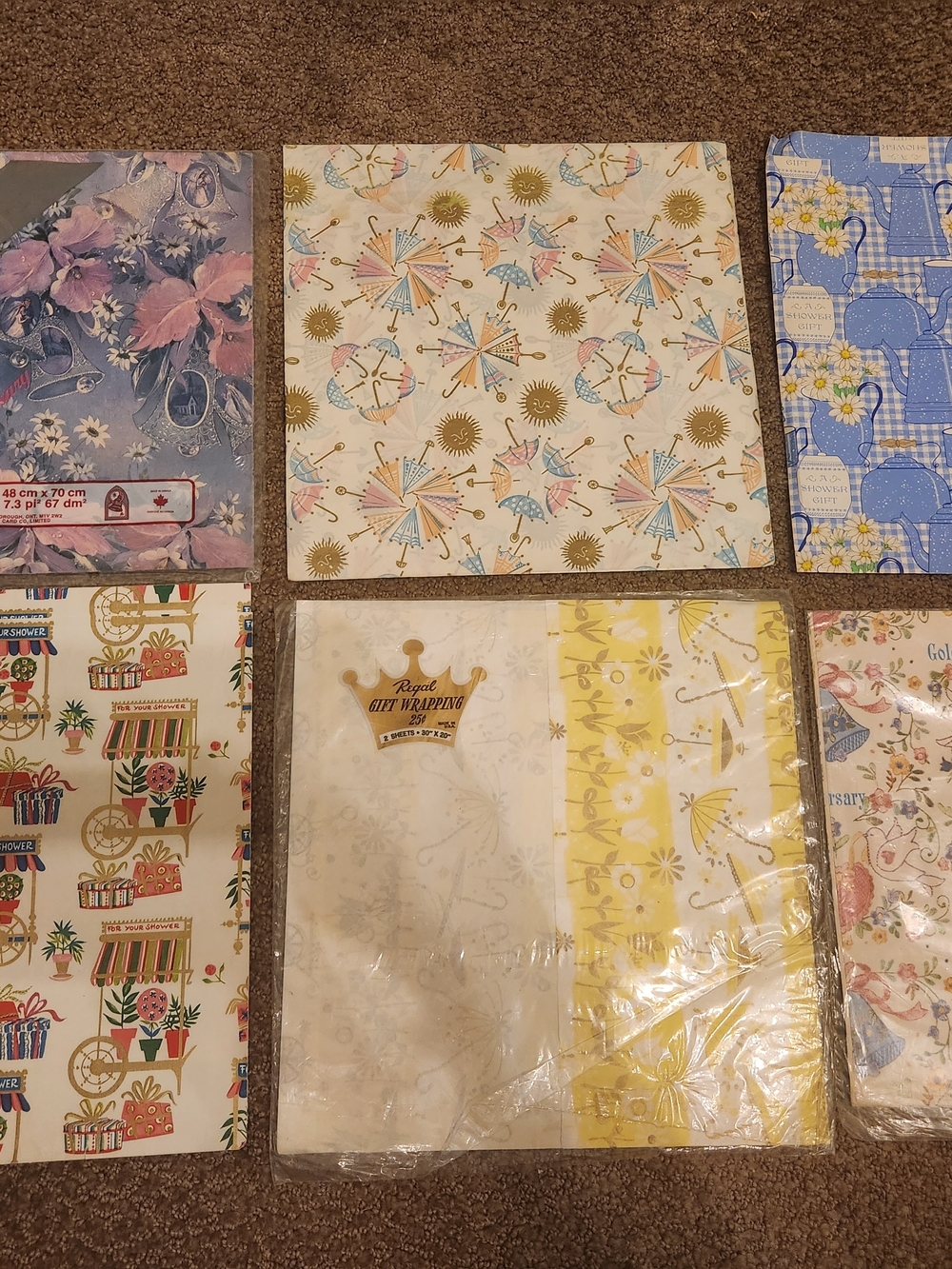 Vintage wrapping paper (Entire lot of 27 different papers) 1960's and 1970's